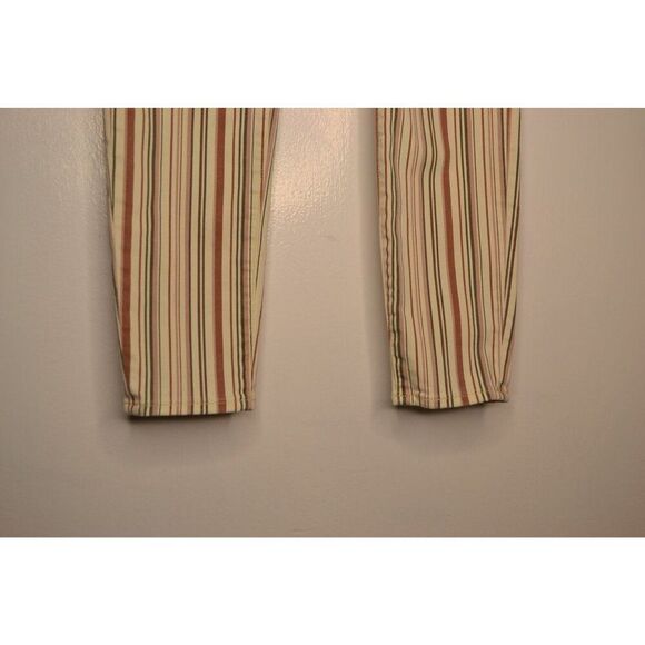 American Eagle Women's 10 Stretch High Waisted Striped Skinny Ankle Jeans - Picture 8 of 12